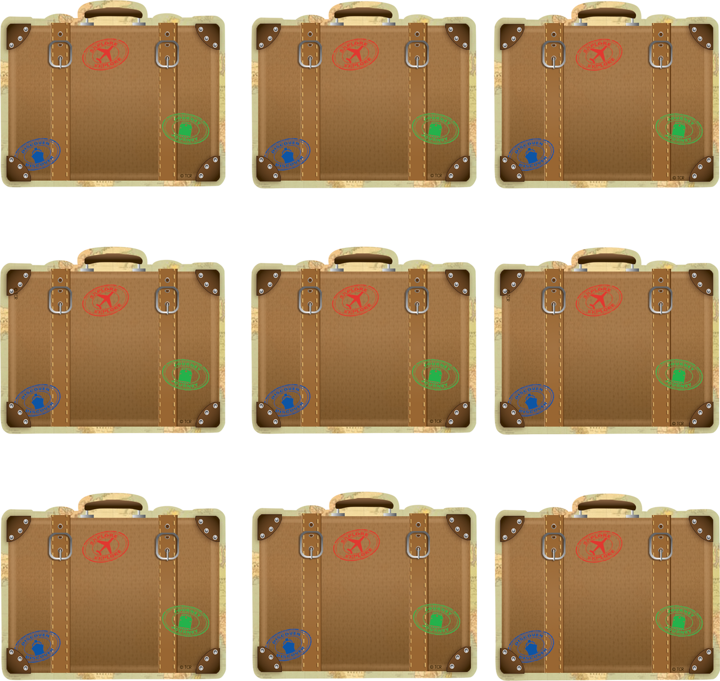 Travel the Map Luggage Mini Accents