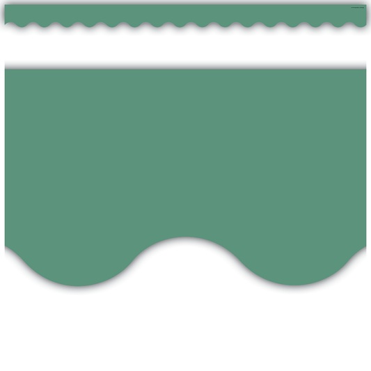 Eucalyptus Green Scalloped Border Trim
