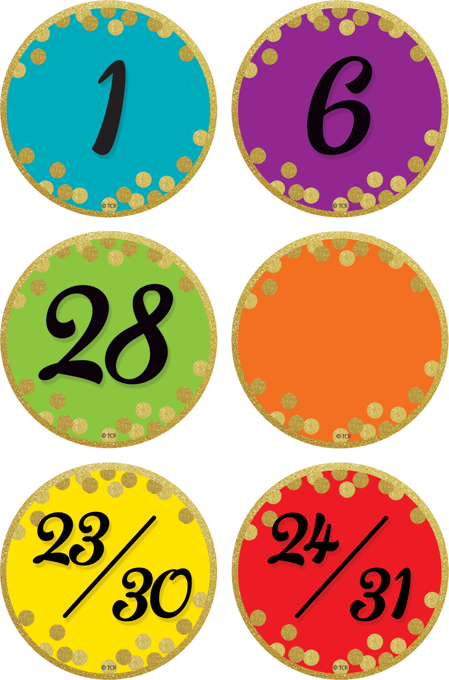 Confetti Colorful Calendar Days