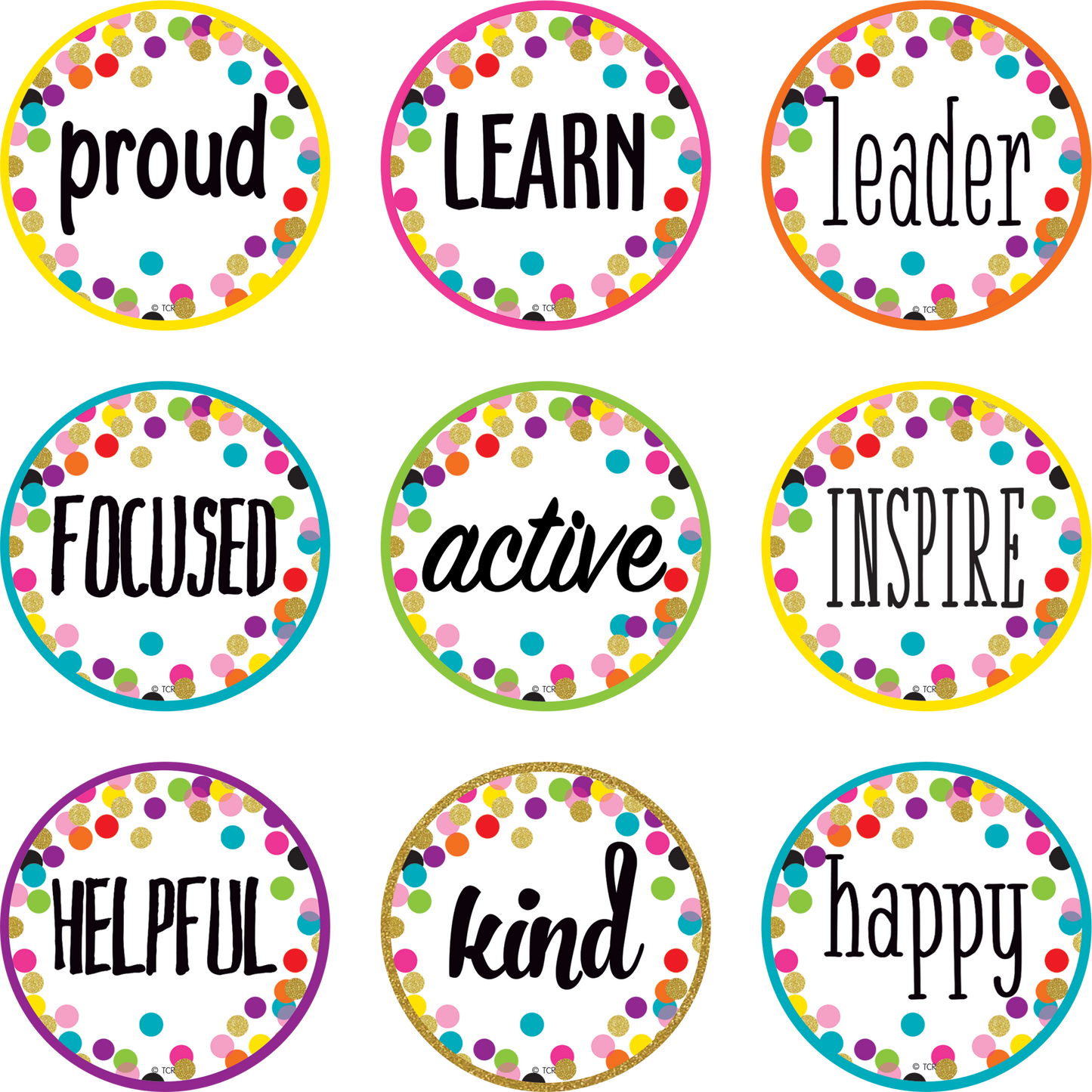 Confetti Positive Words Mini Accents