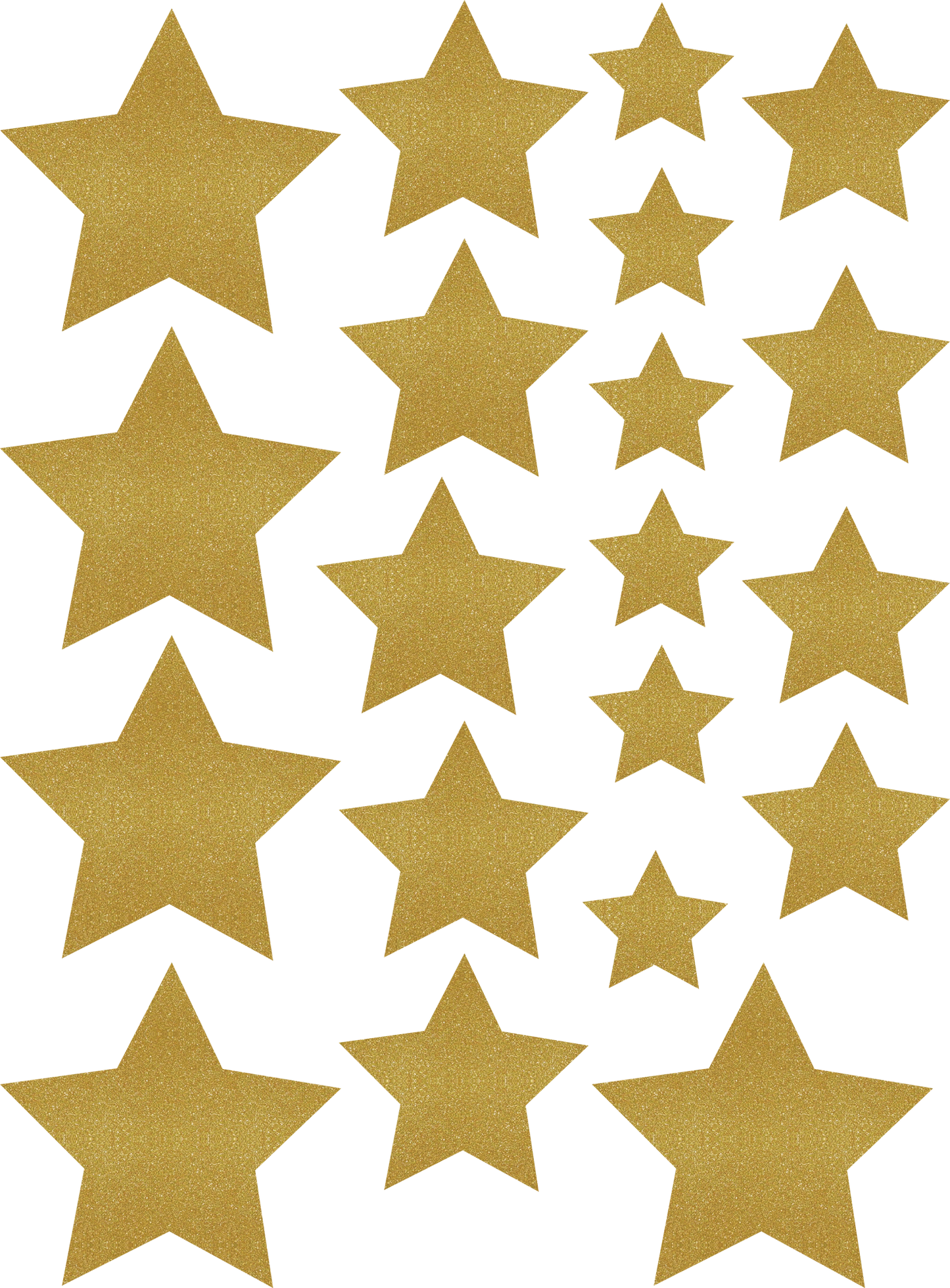 Gold Shimmer Stars Accents - Assorted Sizes