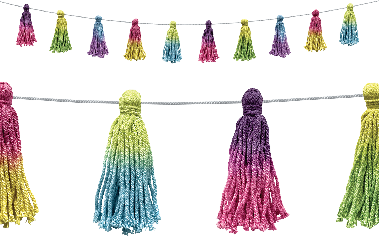 Tie-Dye Tassels Garland