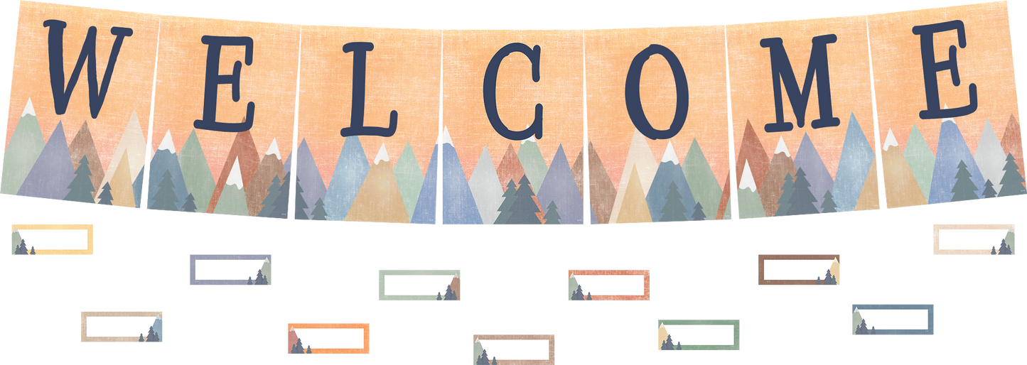 Moving Mountains Welcome Bulletin Board