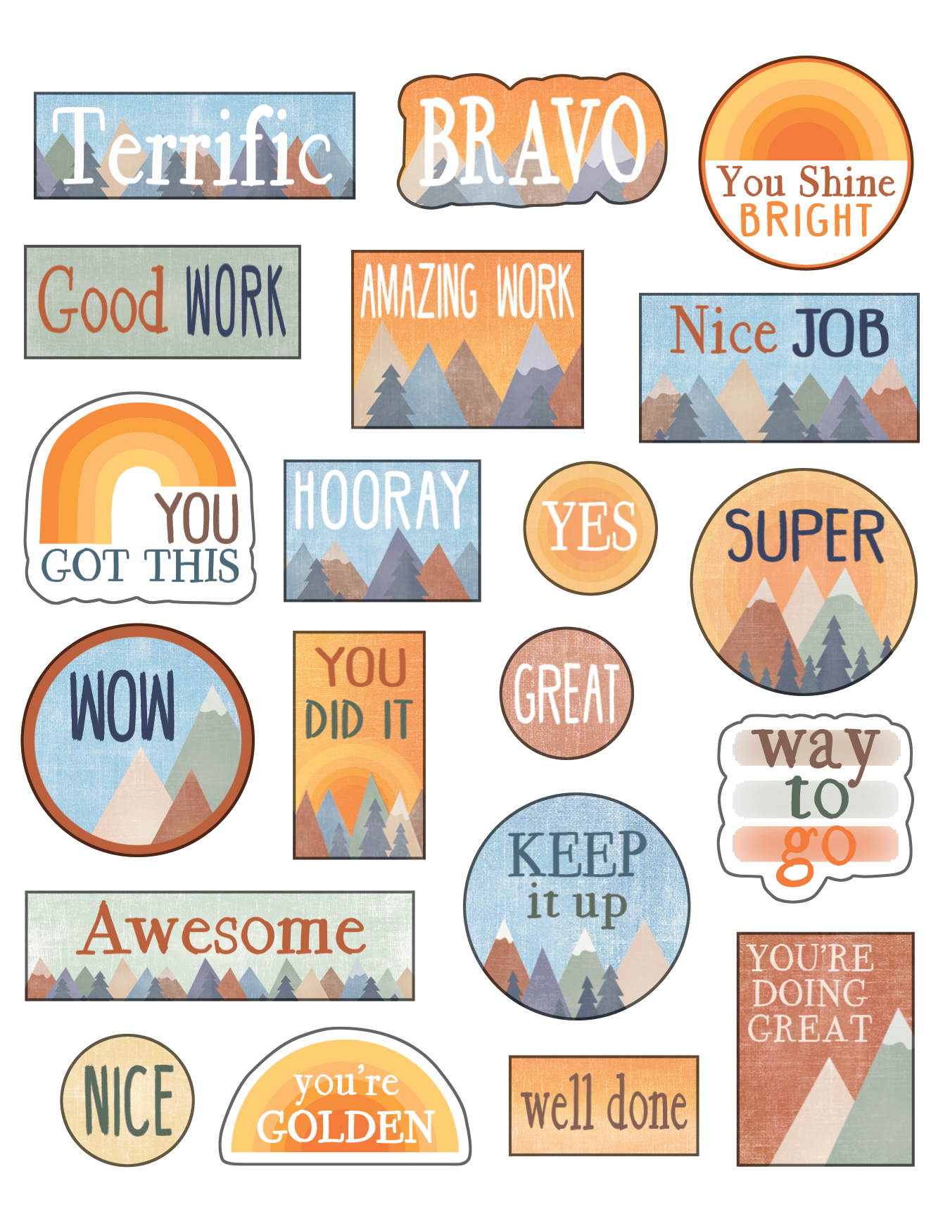 Moving Mountains Stickers