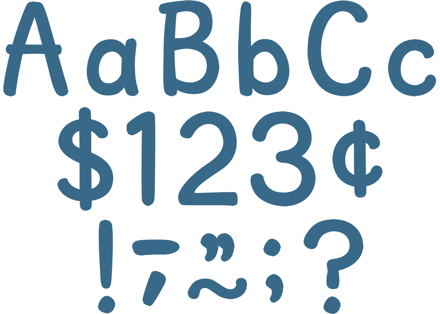 Slate Blue 4" Modern Classic Letters Combo Pack