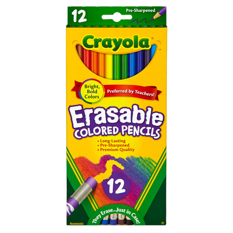 ERASABLE COLORED PENCILS 12 CT