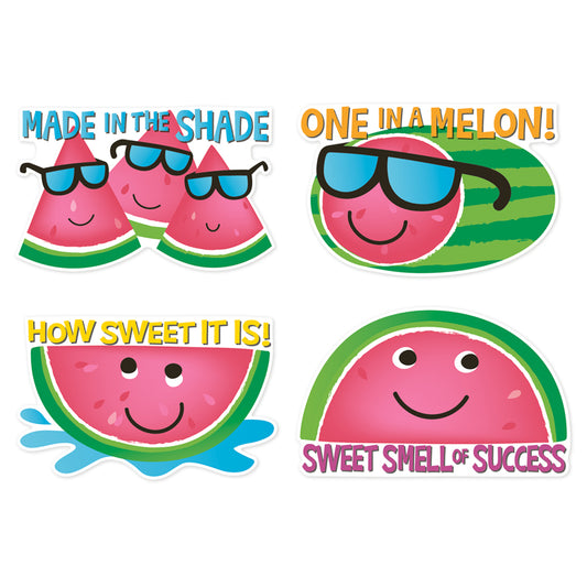 Fun and colorful Eureka Jumbo Scented Stickers with a long-lasting smell are the perfect reward for recognizing student's individual achievements.  
Includes 12 scented self-adhesive stickers per pack. Each sheet is perforated so stickers can be handed out individually. Individual sticker size may vary but all measure approximately 3"