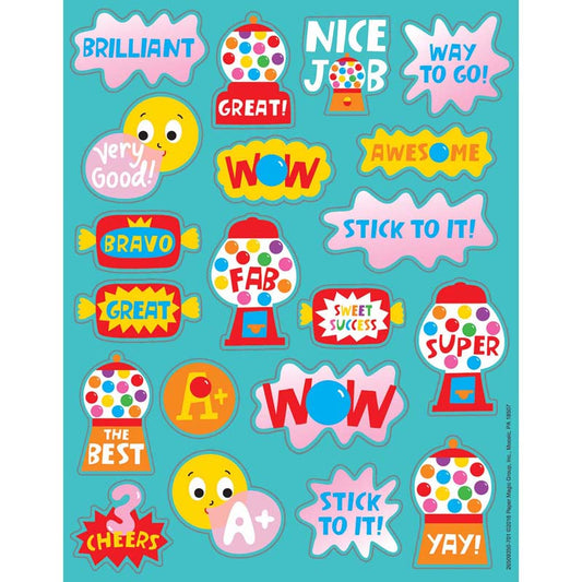 Fun and colorful Eureka Scented Stickers with a long-lasting smell will add an extra touch to graded assignments, classroom crafts and rewards!
80 scented self-adhesive stickers per pack. Individual sticker size varies slightly by design.