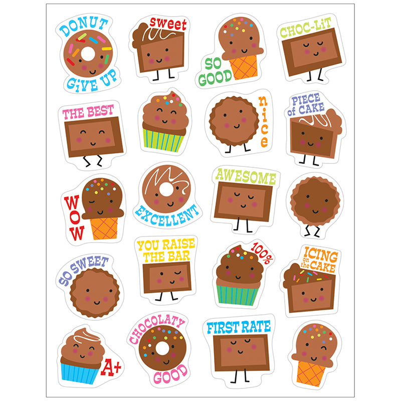Fun and colorful Eureka Scented Stickers with a long-lasting smell will add an extra touch to graded assignments, classroom crafts and rewards!
80 scented self-adhesive stickers per pack. Individual sticker size varies slightly by design.