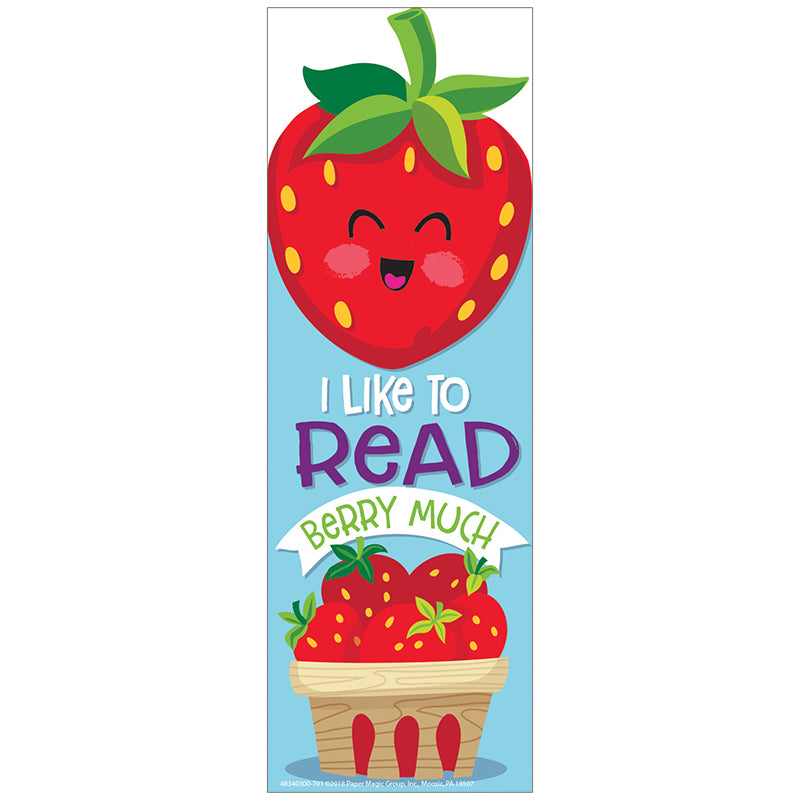Fun and colorful Eureka Scented Bookmarks have a long-lasting smell that will make reading even more fun!
24 scented bookmarks per pack.