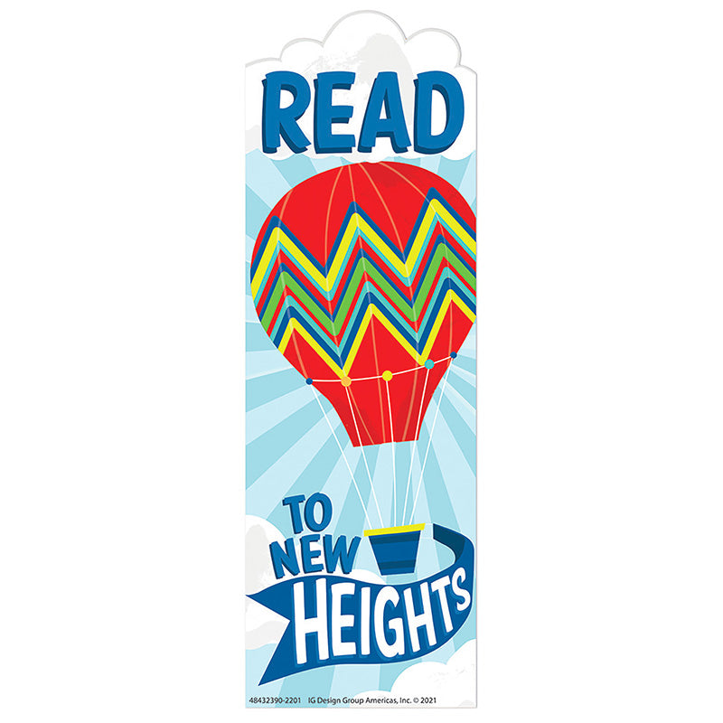 Encourage and enhance your students love for reading with colorful bookmarks. Eureka Bookmarks give you a creative way to enhance and encourage a love of reading.
36 bookmarks per package. Individual bookmark measures 2" x 6"