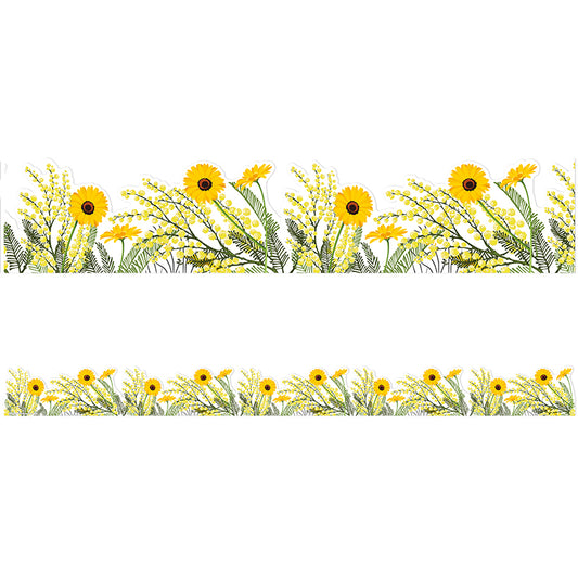 Use Eureka School Extra Wide Deco Trim® to add a finishing border to your displays, windows, doorways or chalkboards. Vibrant colors plus a variety of styles and themes can add creativity to displays, windows, chalkboards and more.
12 strips per package each measure 3 1/4" x 12" for a total of 37 feet!