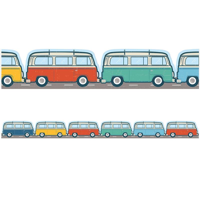 Use Eureka School Extra Wide Deco Trim® to add a finishing border to your displays, windows, doorways or chalkboards. Vibrant colors plus a variety of styles and themes can add creativity to displays, windows, chalkboards and more.
12 strips per package each measure 3 1/4" x 12" for a total of 37 feet!