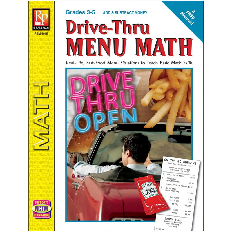 DRIVE THRU MENU MATH ADD & SUBTRACT