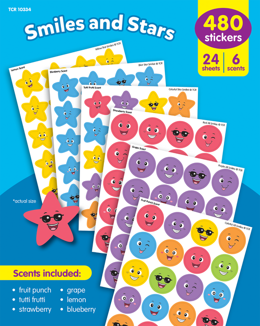 Smiles and Stars Smelly Stickers Variety Pack
