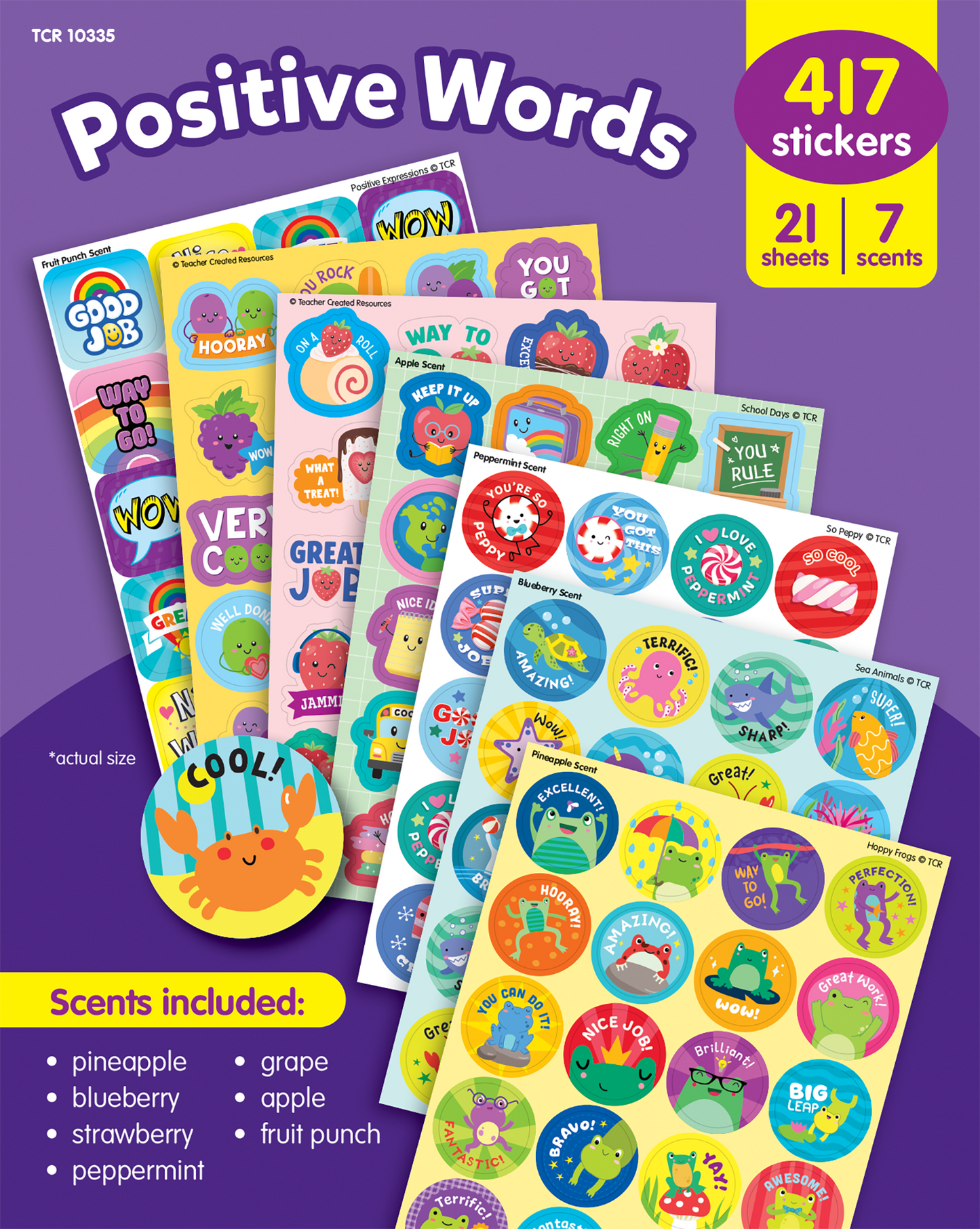 Positive Words Smelly Stickers Variety Pack