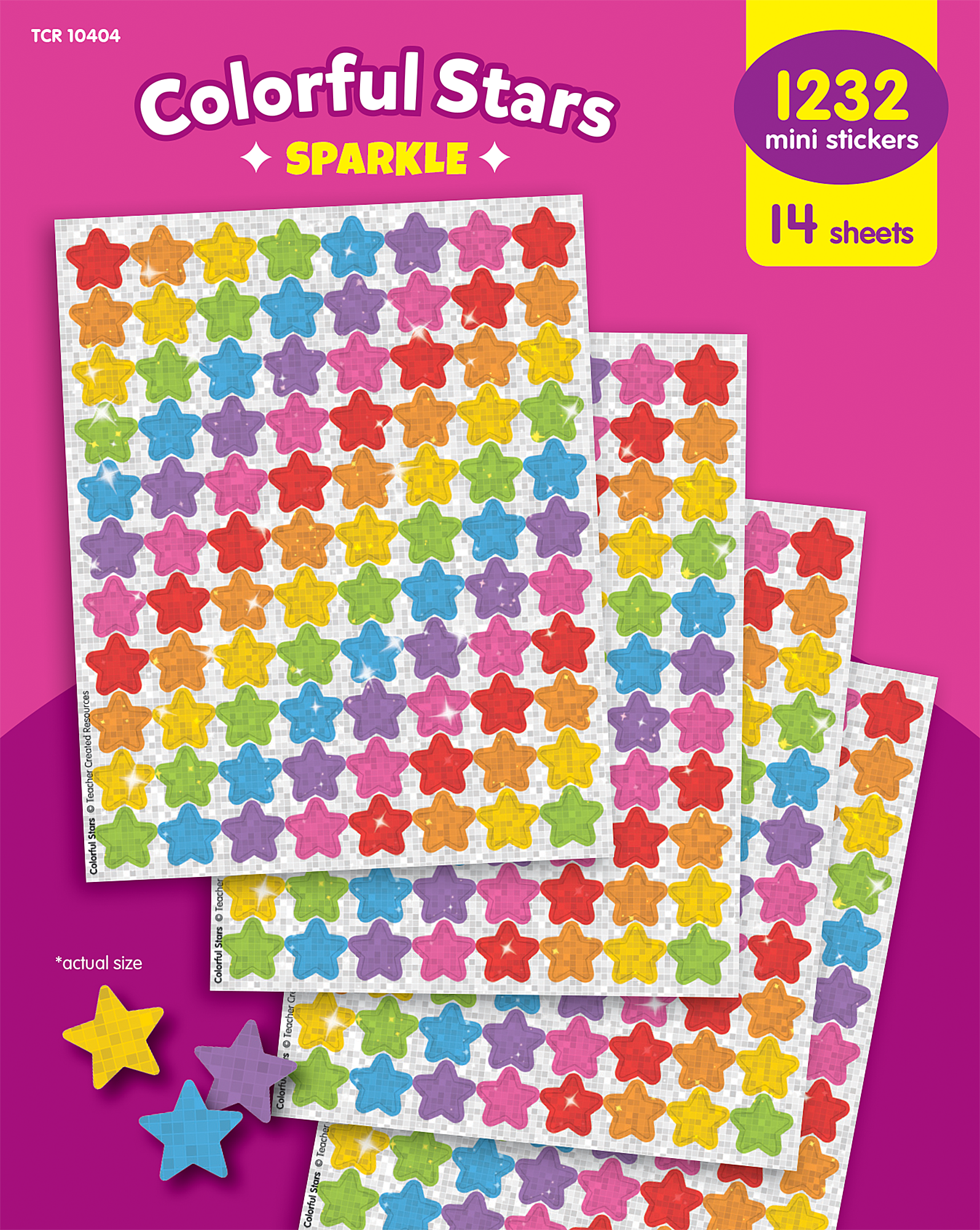 Colorful Stars Sparkle Mini Stickers Value Pack – McGregor's Teacher ...