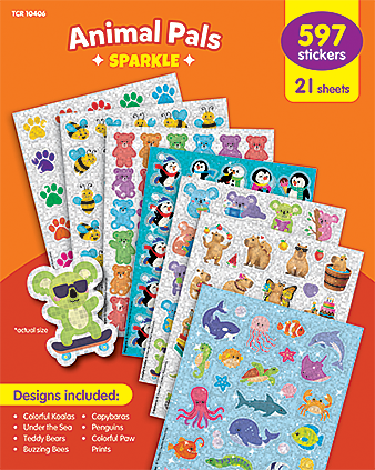 Animal Pals Sparkle Stickers Variety Pack