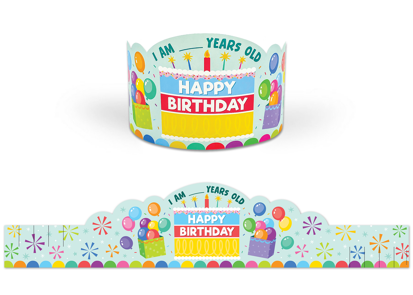 Colorful Happy Birthday Crowns