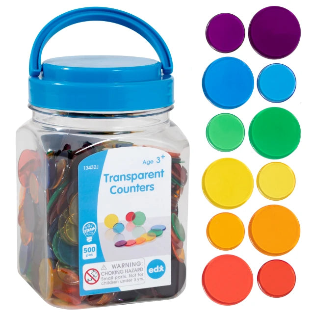 Transparent Counters - Mini Jar - Set of 500