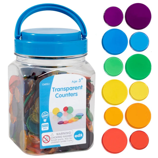 Transparent Counters - Mini Jar - Set of 500