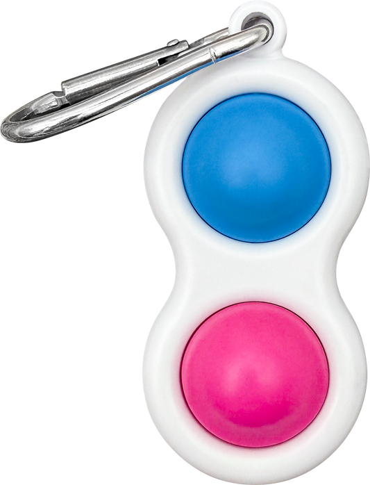 Fidget Popper Keychain - Blue/Pink