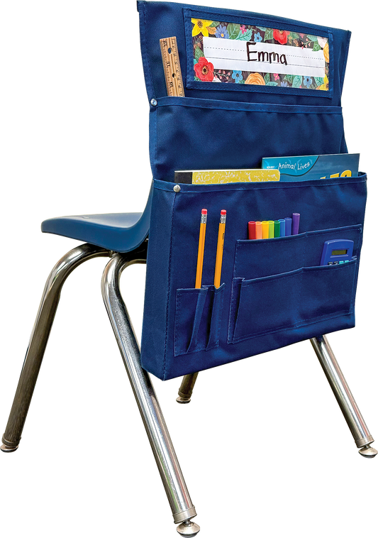 Navy Blue Chair Pocket - For Standard-Sized Chairs