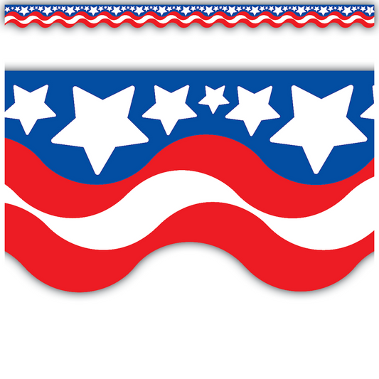 Patriotic Stars & Stripes Border