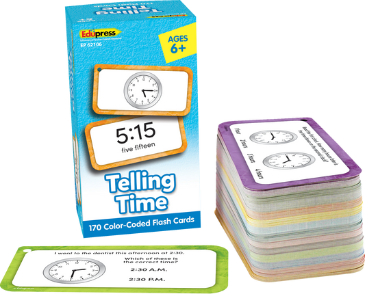 Telling Time Flash Cards Deluxe Set