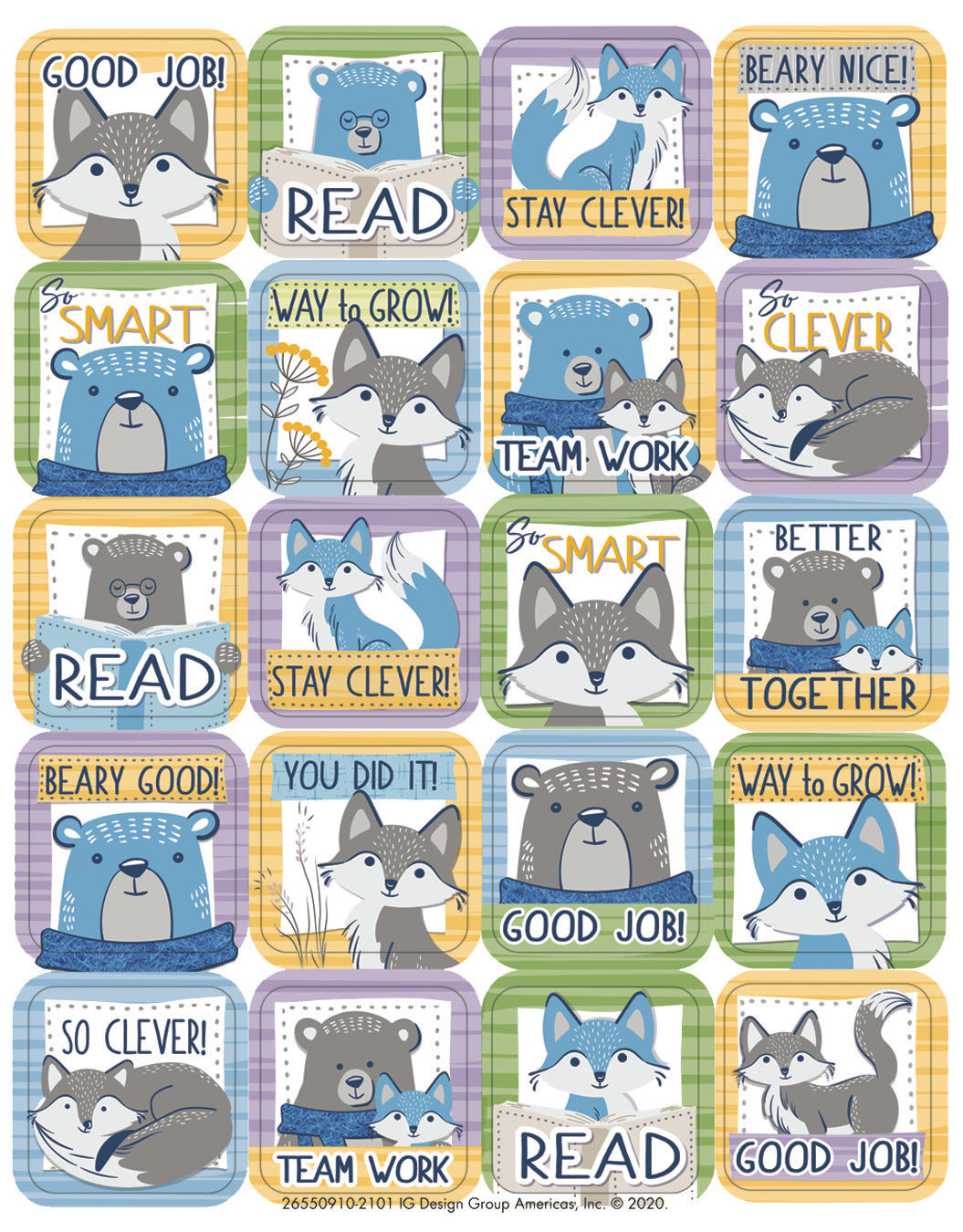 Cozy Classroom Motivational Stickers