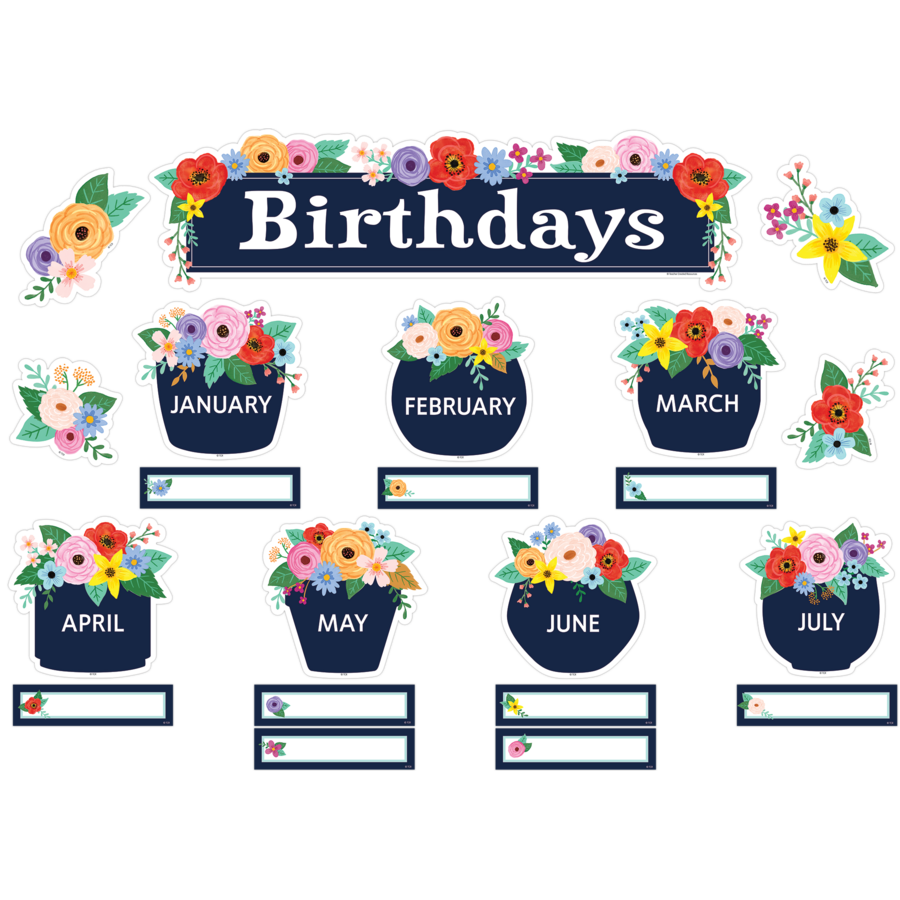 Wildflowers Birthday Mini Bulletin Board