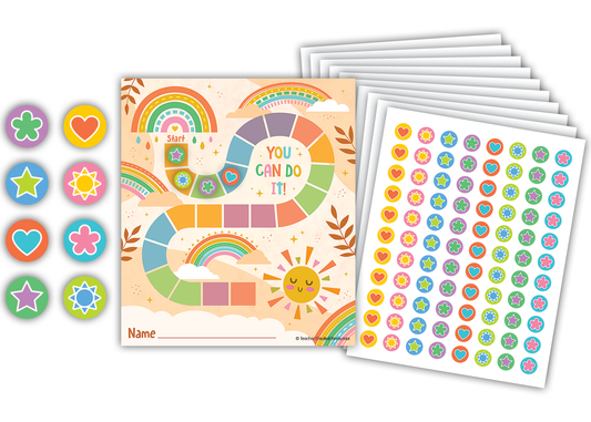 Sunshine Rainbow Reward Trackers with Stickers