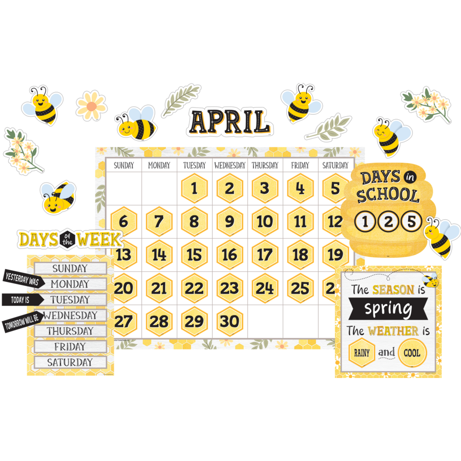 Buzzing Bees Calendar Bulletin Board Set