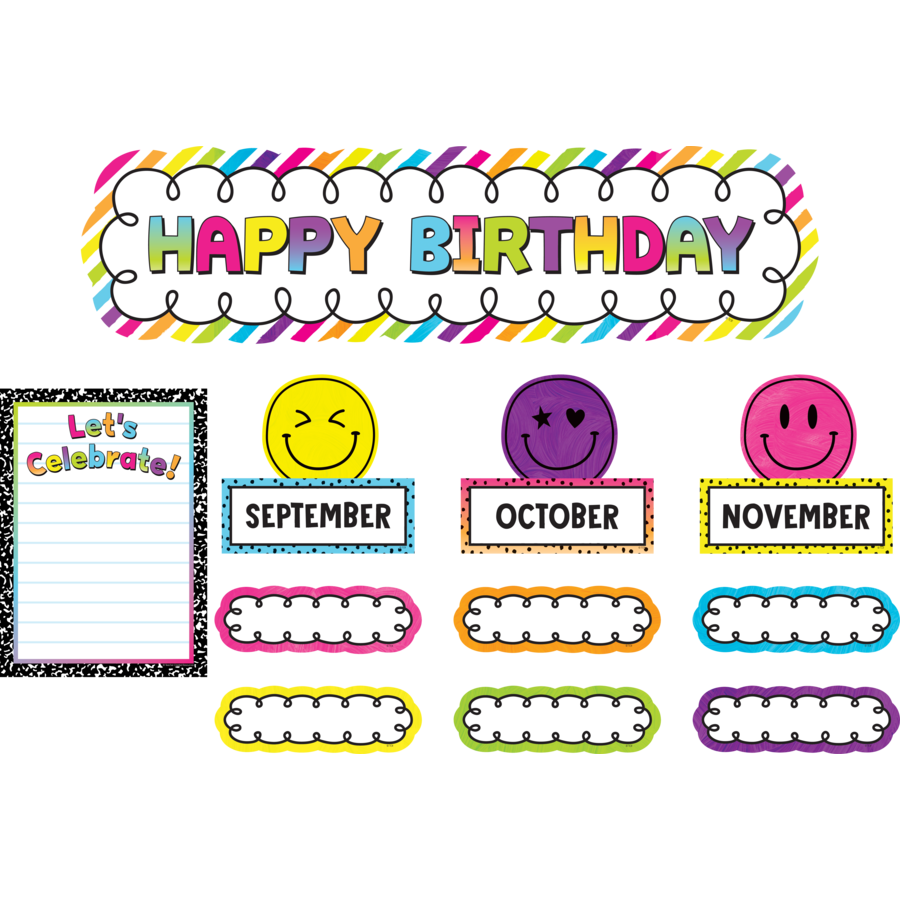 Brights 4Ever Birthday Mini Bulletin Board Set