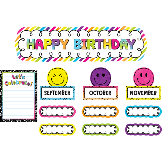 Brights 4Ever Birthday Mini Bulletin Board Set