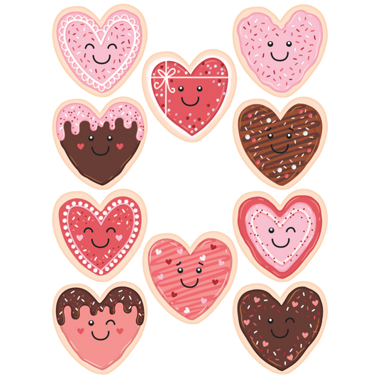 Frosted Heart Cookies Accents