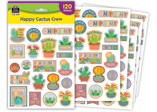 Happy Cactus Crew Stickers