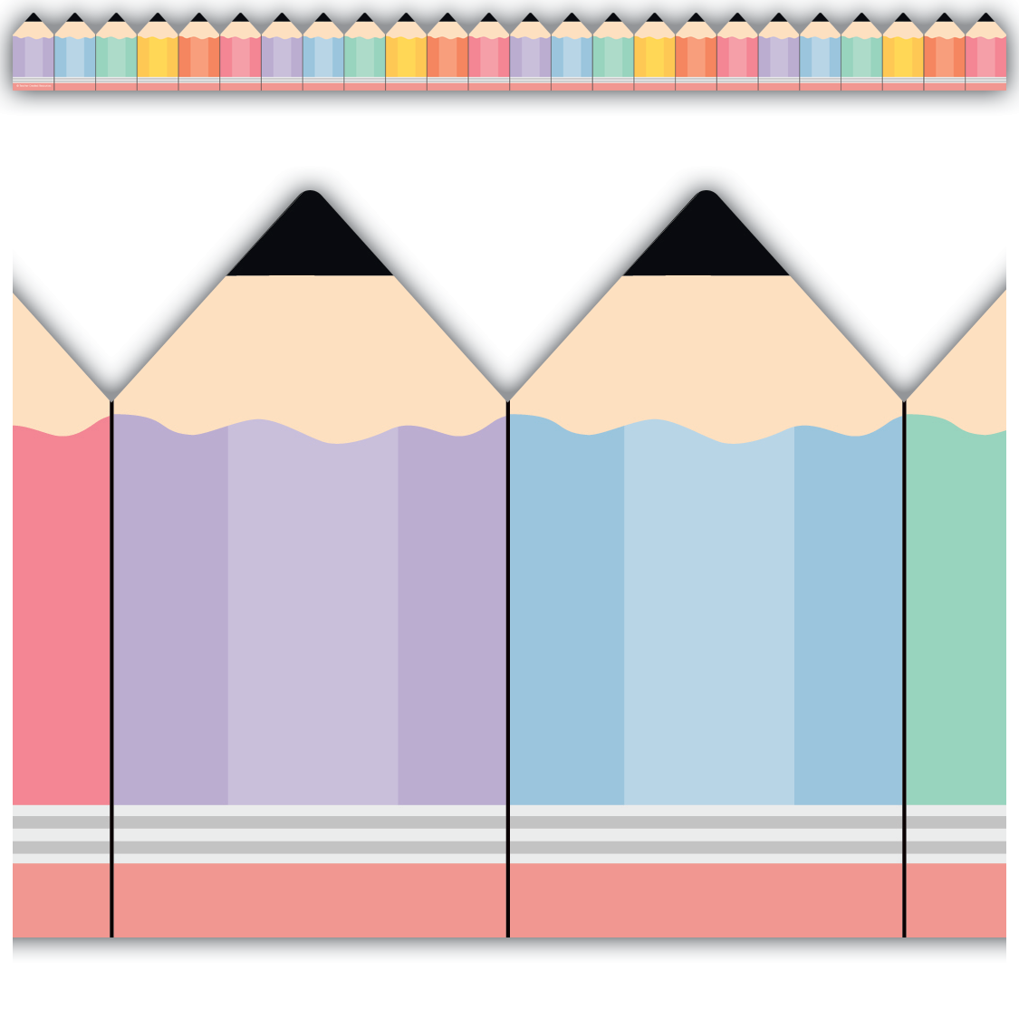 Cool for School Pencils Die-Cut Border Trim