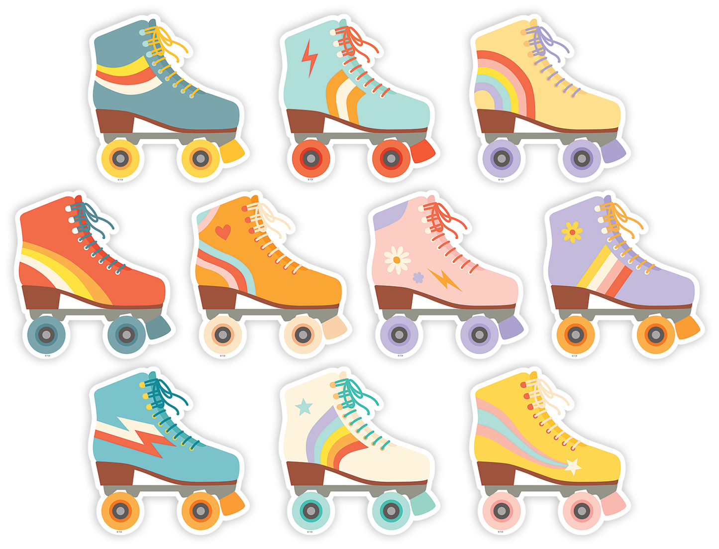 Roller Disco Skates Accents