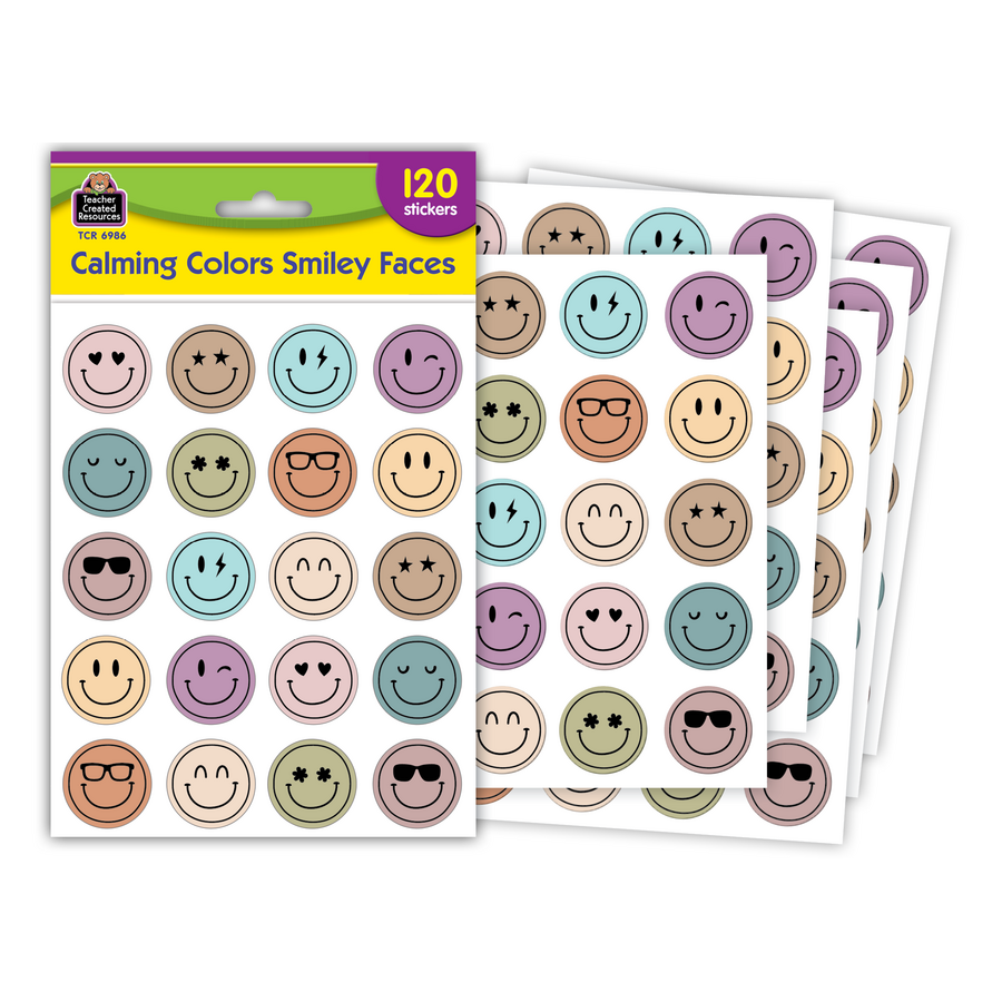 Calming Colors Smiley Faces Stickers