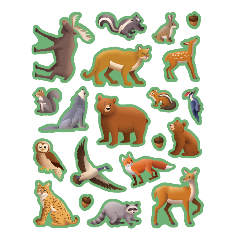 Woodland Animals Stickers