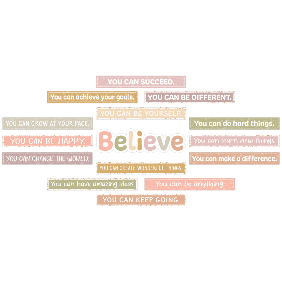 Terrazzo Tones Believe You Can Mini Bulletin Board Set