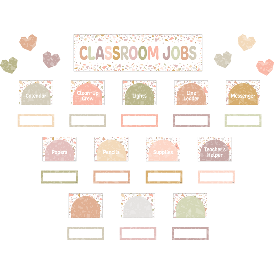 Terrazzo Tones Classroom Jobs Mini Bulletin Board Set