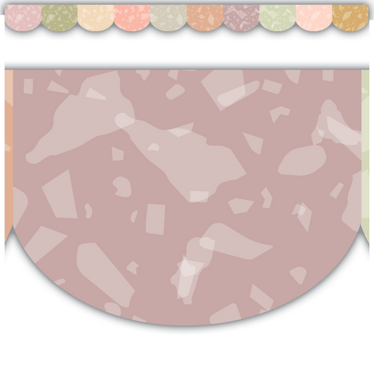 Terrazzo Tones Scalloped Die-Cut Border