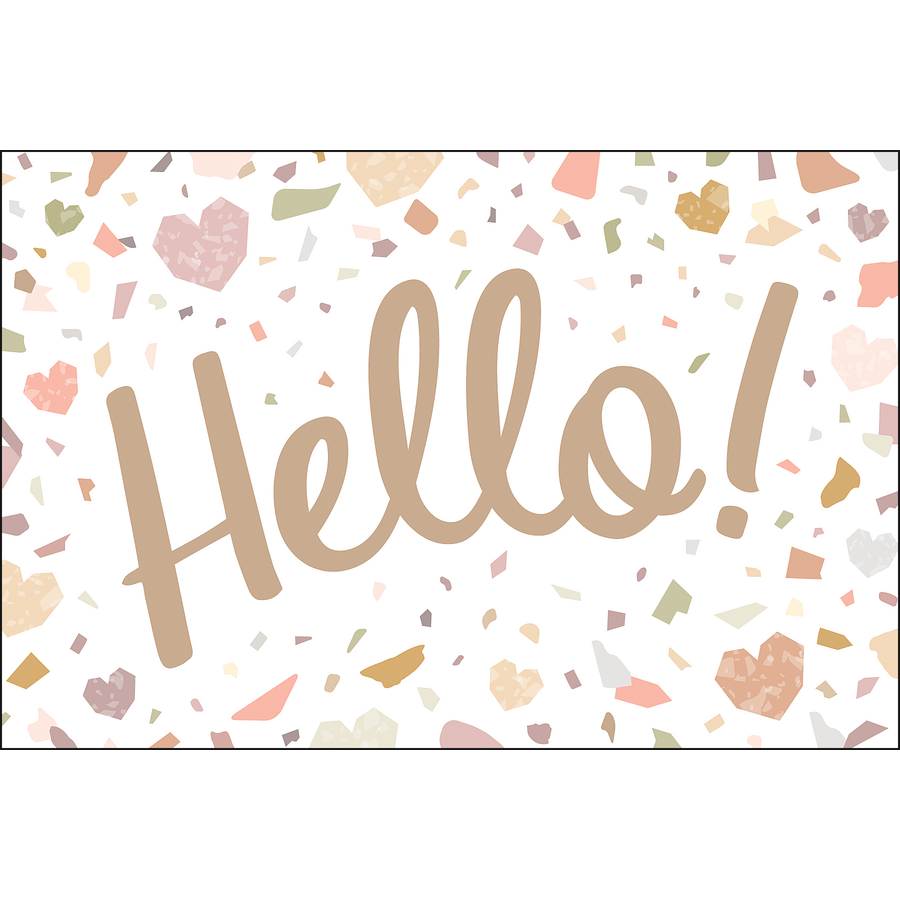 Terrazzo Tones Hello Postcards