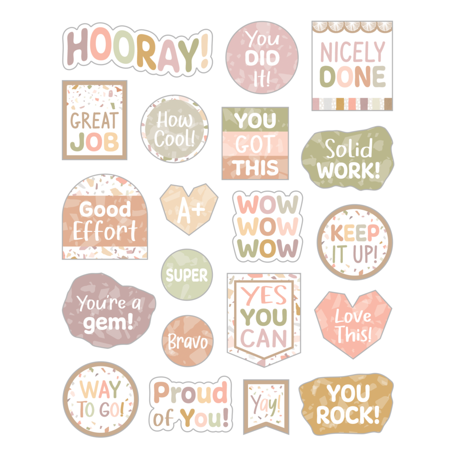 Terrazzo Tones Positive Stickers