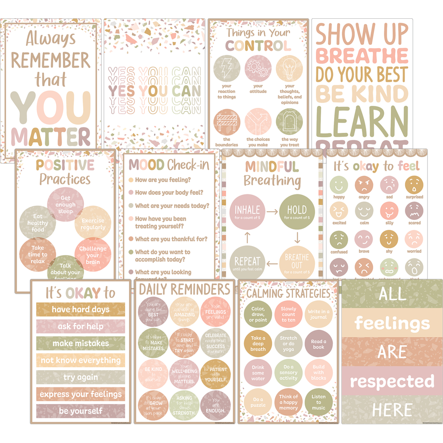 Terrazzo Tones Positive Practices Small Poster Pack