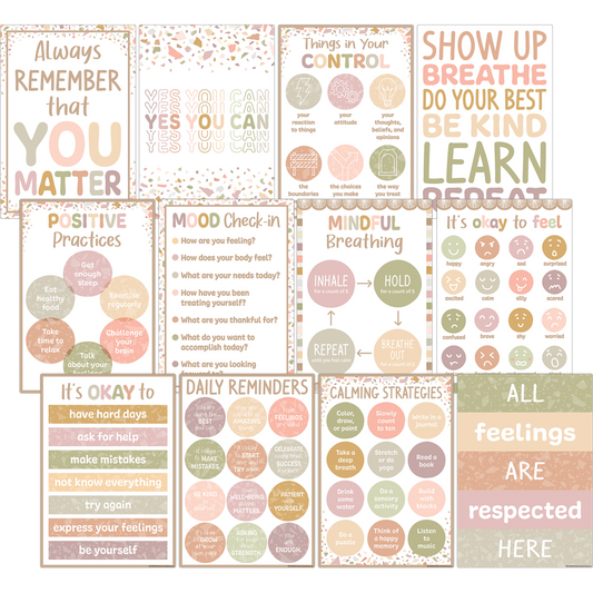 Terrazzo Tones Positive Practices Small Poster Pack