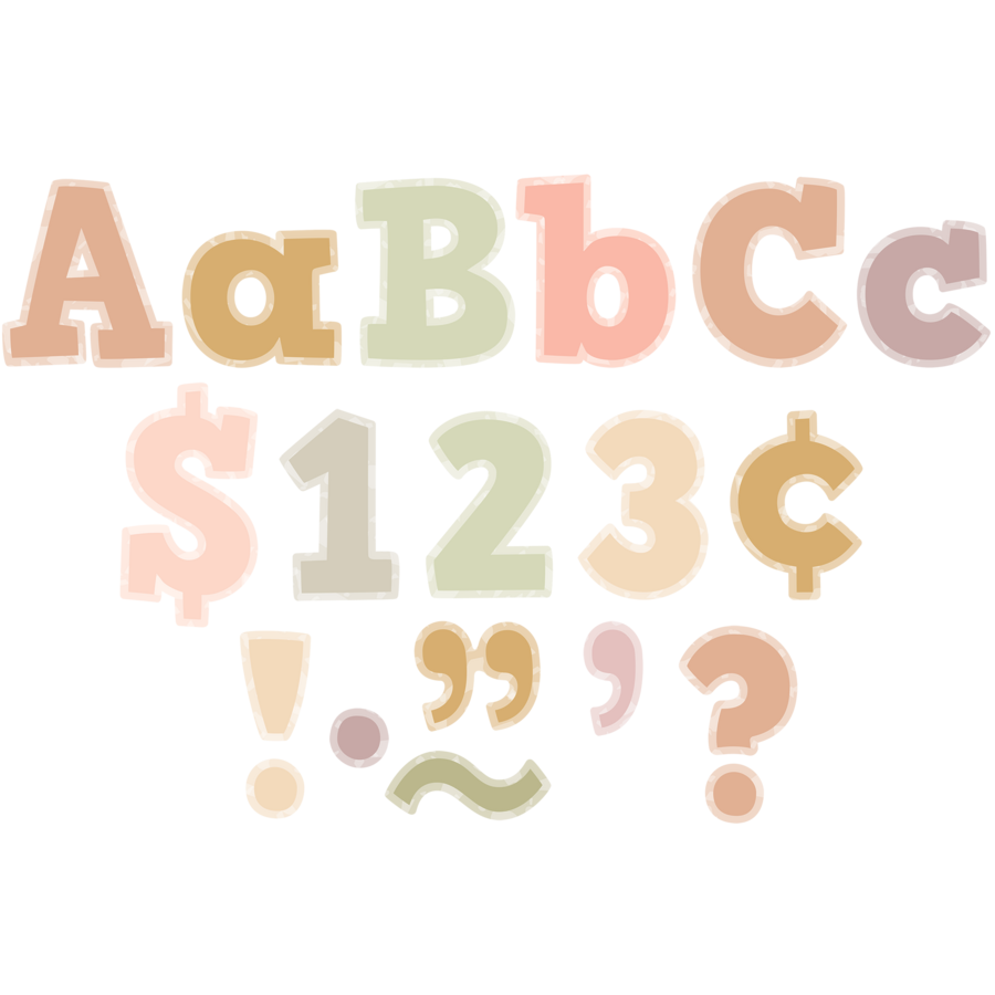 Terrazzo Tones Bold Block 4" Letters