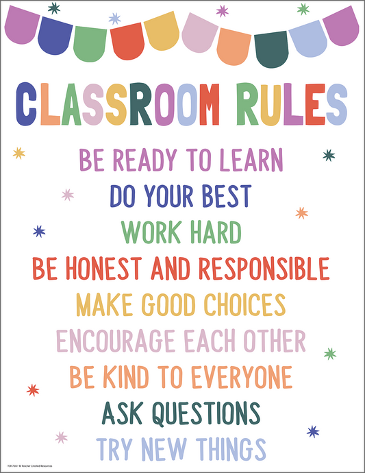 Color Crush Classroom Rules Chart